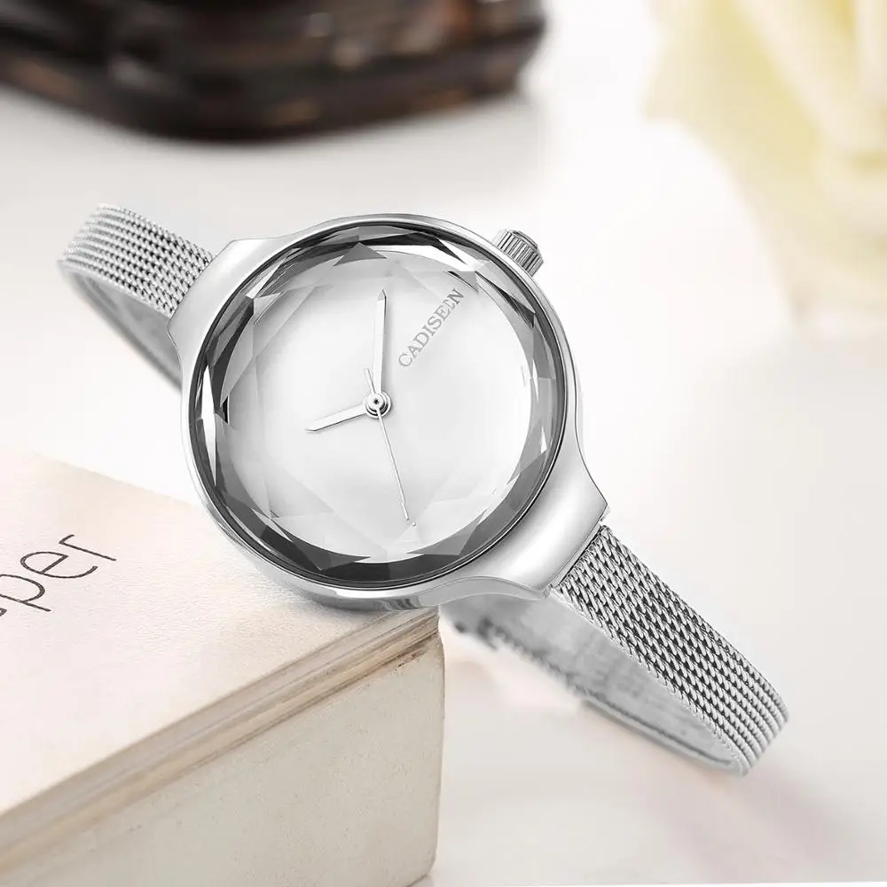 

2020 CADISEN women's fashion watches stainless steel hand-strap casual fashion versatile women's watches waterproof quartz watch