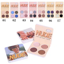 Бренд макияж матовые тени для век Палитра 4 Цвета бальзам цвета нюд минералы пудра пигменты Косметика Блеск тени для век макияж Палитра