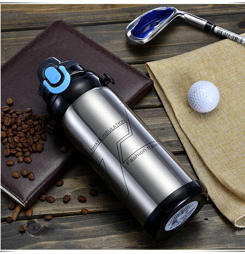 Hight quality 800 ml Stainless Steel Vacuum Flask Thermo Flask Insulated& Cold Water Thermos water bottle Travel water flask