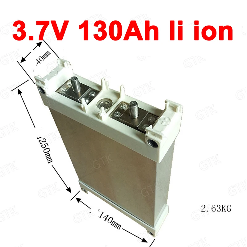 

7pcs 3.7v 130AH lithium ion bateria no 120Ah li ion for diy 12V 48V Energy storage caravan Water heater air conditioner vehicle