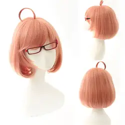 Аниме Kyokai нет каната Косплей-костюм Kuriyama Mirai парик Для женщин девочек оранжевый короткие пушистые волосы парики вечерние Необычные Бал