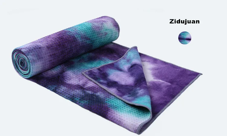 Tie Dye одеяло для йоги 183*63 см горячее полотенце для йоги микрофибра силикон нескользящий коврик для йоги полотенце Пилатес фитнес спортзал Коврик для упражнений