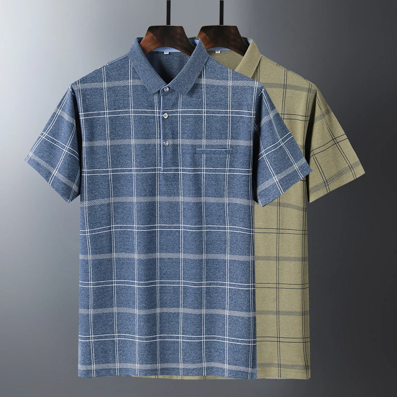 

Contrast Color Polos Shirt Men's 48% Cotton Camisa Men Polo Shirt Homme 2019 Casual Plaid Slim Short Sleeves ASIAN SIZE M-3XL