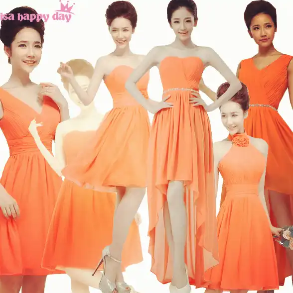 orange colour dress for girl