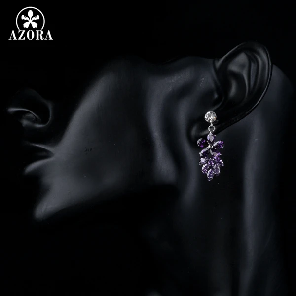 Женские серьги подвески с фианитами TE0121|earring connector|earring chainearrings resin |