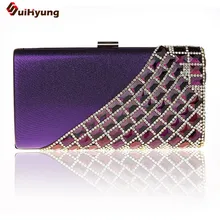 Новый Роскошный Кристалл женская Сумочка Диаманта bling Свадебные День Клатчи Леди Плеча Вечерняя сумочка