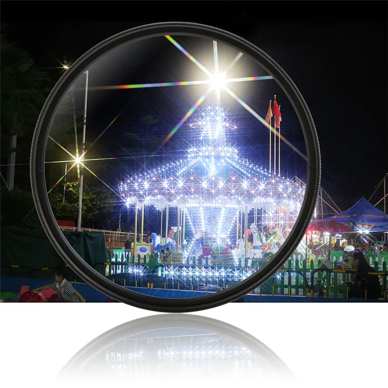 Camera Lens Star Filter 4/6/8 Line Starlight Night
