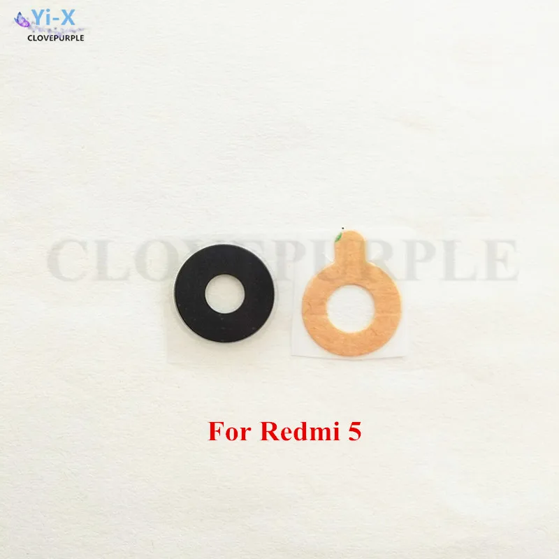 

2PCS New Rear Back Camera Glass Lens Cover with Sticker for Xiaomi Redmi 5 Redmi5 Phone Housing Spare Parts