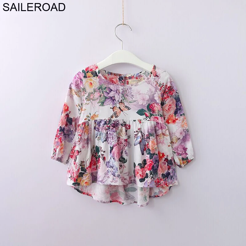 SAILEROAD/Бабочка и Цветочный принт платья для девочек, детская хлопковая крутилка с юбкой-солнцем/платье с длинным рукавом платье vestido infantil