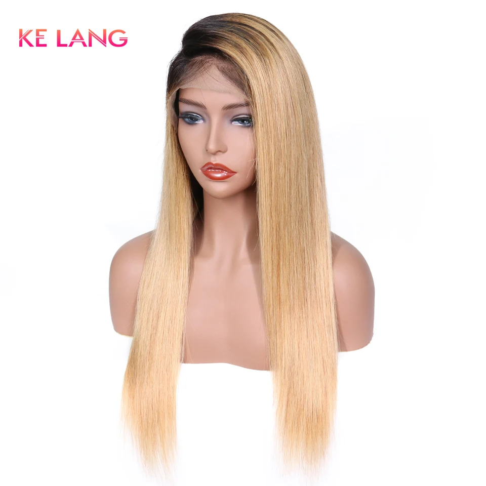 1B 27 цвет мёд блондинка синтетические волосы на кружеве парик бразильский прямые волосы Remy Ombre Человеческие Искусственные парики пре