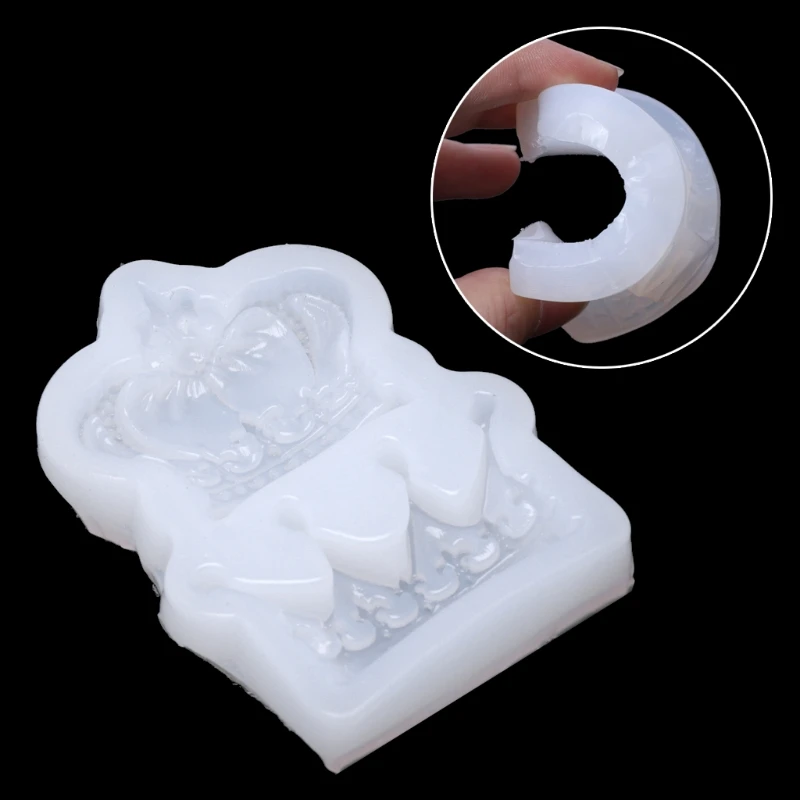 JAVRICK UV Resin Jewelry Mold Crown Liquid Silicone Mold DIY Resin Jewelry Pendant Resin Casting