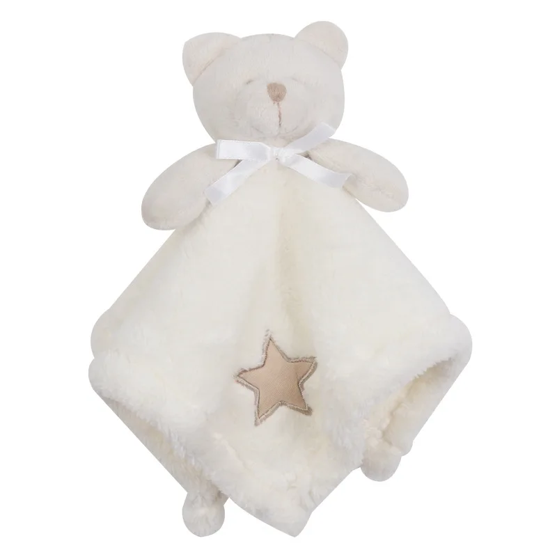 

1pc plush saliva towel newborn soft sleep comforter bear reassure towel baby infant toy