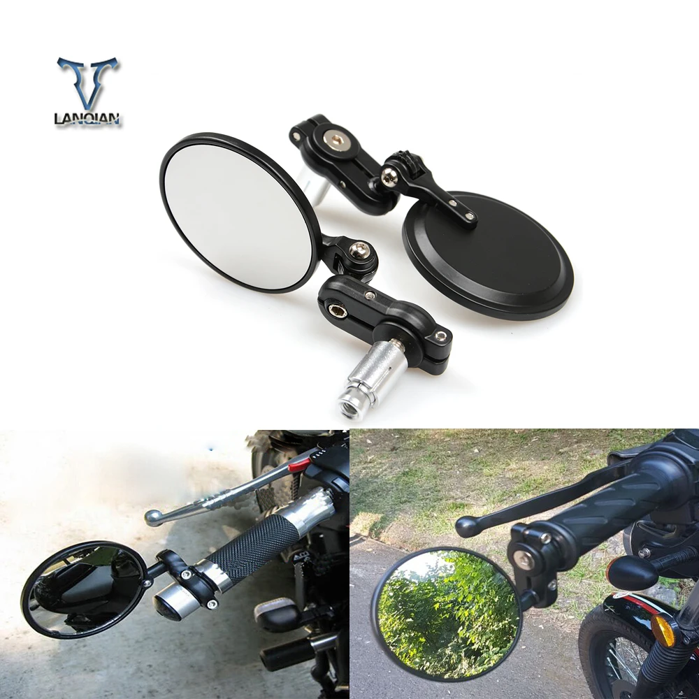 

Motorcycle Universal CNC Aluminum Rear View 3" Handle Bar End 7/8" Mirrors for KTM Duke ktm 690 smc 690 Duke 690 Enduro R
