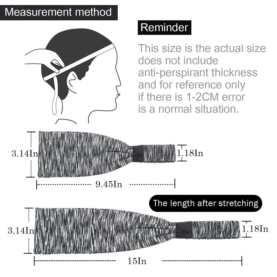 Эластичный Напульсник, Спортивная головная повязка для женщин и мужчин, дышащая абсорбирующая повязка для волос для баскетбола, фитнеса, йоги, волейбола, велоспорта