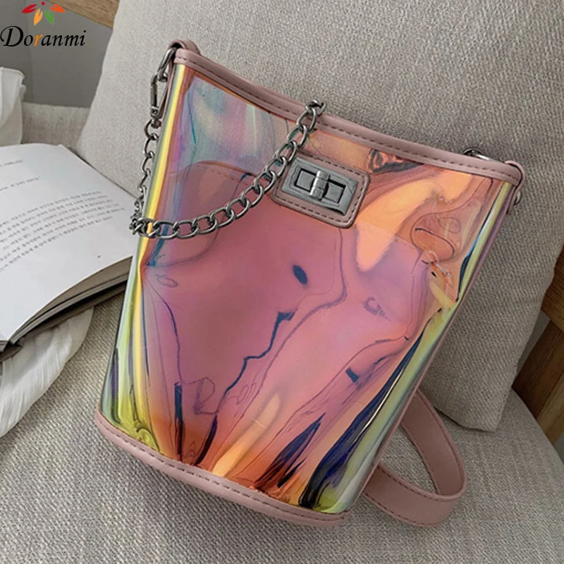 

DORANMI Holographic Bucket Bags For Women 2019 New Summer Composite Bags Female Shoulder Bag Crossbody Messenger Bolsa DJB390