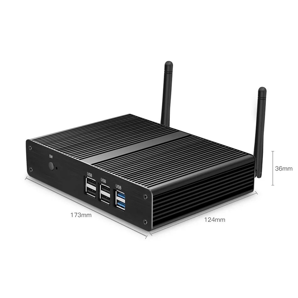XCY офисный мини ПК Intel Celeron N2808 Двухъядерный 2 * HDMI бизнес компьютер HTPC