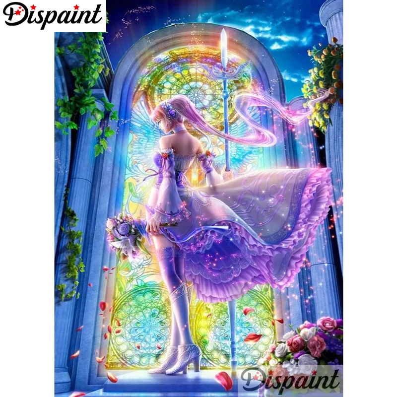 

Dispaint Full Square/Round Drill 5D DIY Diamond Painting "Cartoon beauty" Embroidery Cross Stitch 5D Home Decor A10620