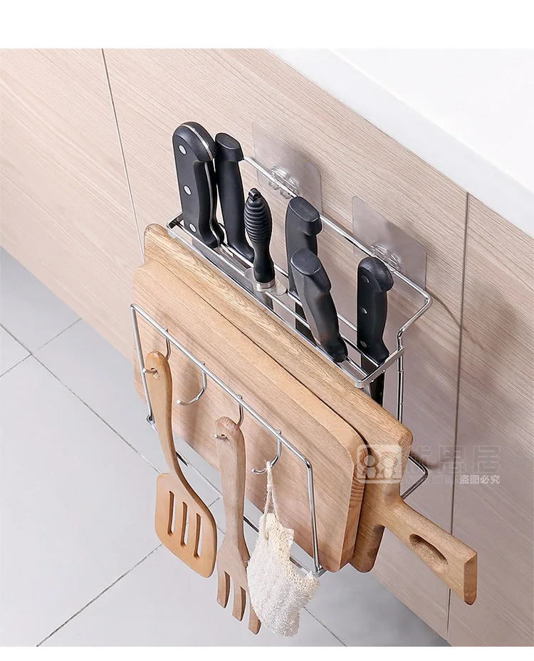 A1 перфорация настенный разделочная доска держатель для кухонных приборов полка для ножей ручка для крышки держатель для ножей Кухня