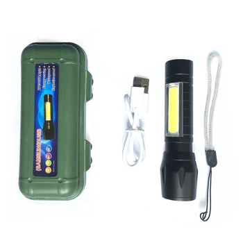 

Multifunctional T6+COB Work Light Inspection Light LED Emergency Light USB Focus Outdoor Flashlight
