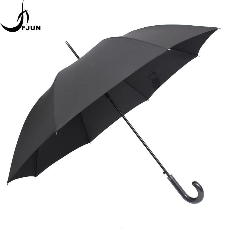 Big Male black umbrella long handle outdoor automatic men oversized windproof super large