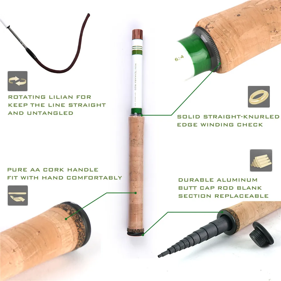 Maximumctach 12FT/360CM Mini Tenkara Fly Fishing Rod 6:4 Action 15Sec  Telescoping Tenkara Fly Rod