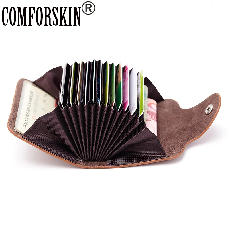 

New Brand The Second Layer Genuine Leather Credit Card Holders Real Leather Card Holder 5 Color Factory Price On Sale