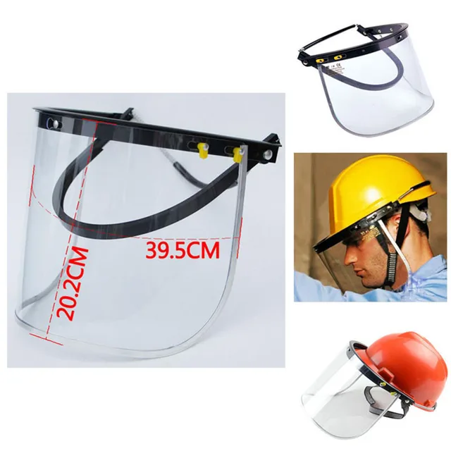 Safety Helmet Face Mask Shield Visor Sparks Grinding Strimmer Garden