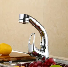 Горячие Продажи Мода Вытащить Кухня Опрыскиватель Кран/Латунь Материал ванной Бассейна Горячей И Холодной Умывальник Раковина Смеситель cozinha