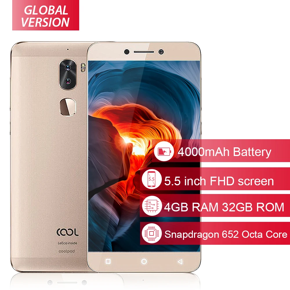Coolpad Cool1 Dual (C103) 4 г Phablet глобальная версия Android 5 дюймов Snapdragon 652 Octa Core ГБ 32 13.0MP