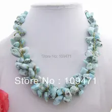 Красивые! 1" натуральный Ларимар Цепочки и ожерелья