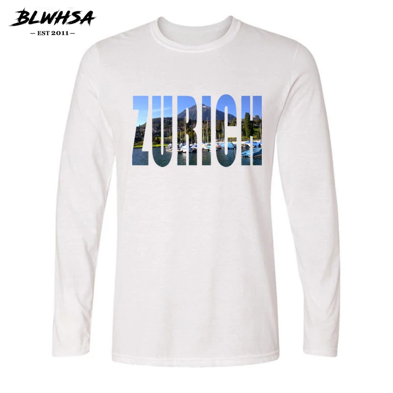 Buy BLWHSA Tourism City Zurich Design Long Sleeve Men