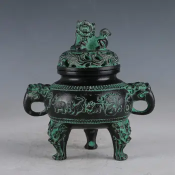 

Chinese Exquisite Bronze Lion Incense Burner