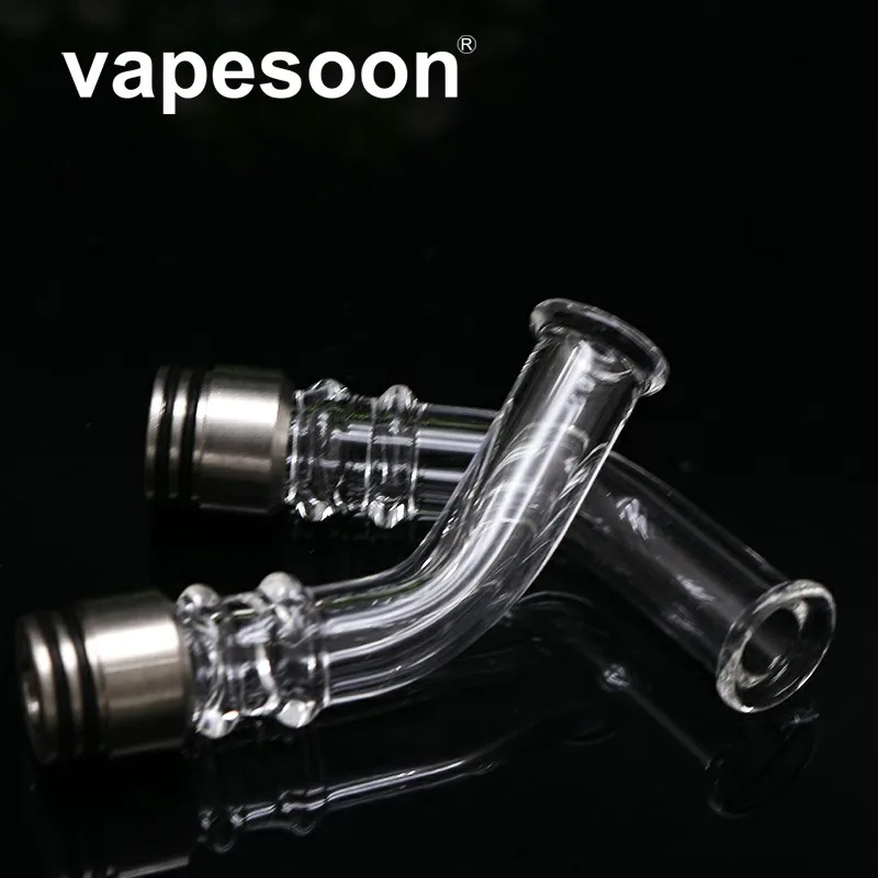 VapeSoon длинный 810/510 капельный наконечник стеклянная труба мундштук стеклянный капельный наконечник прозрачный изгиб капельные наконечники