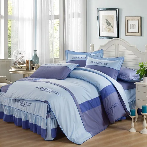 100 Cotton roman style bedding sets 4/6pcs king queen size bed set