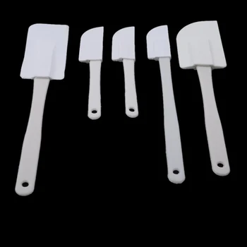 

5pcs/set Silicone Cake Sugarcraft Butter Batter Scraper Fondant Baking Pastry Decoration Tools Cake Spatula Brush Kitchen Tool