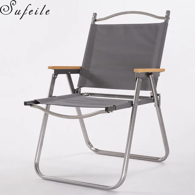 SUFEILE Outdoor Aluminum folding Beach Chair Aluminum Fishing Chair