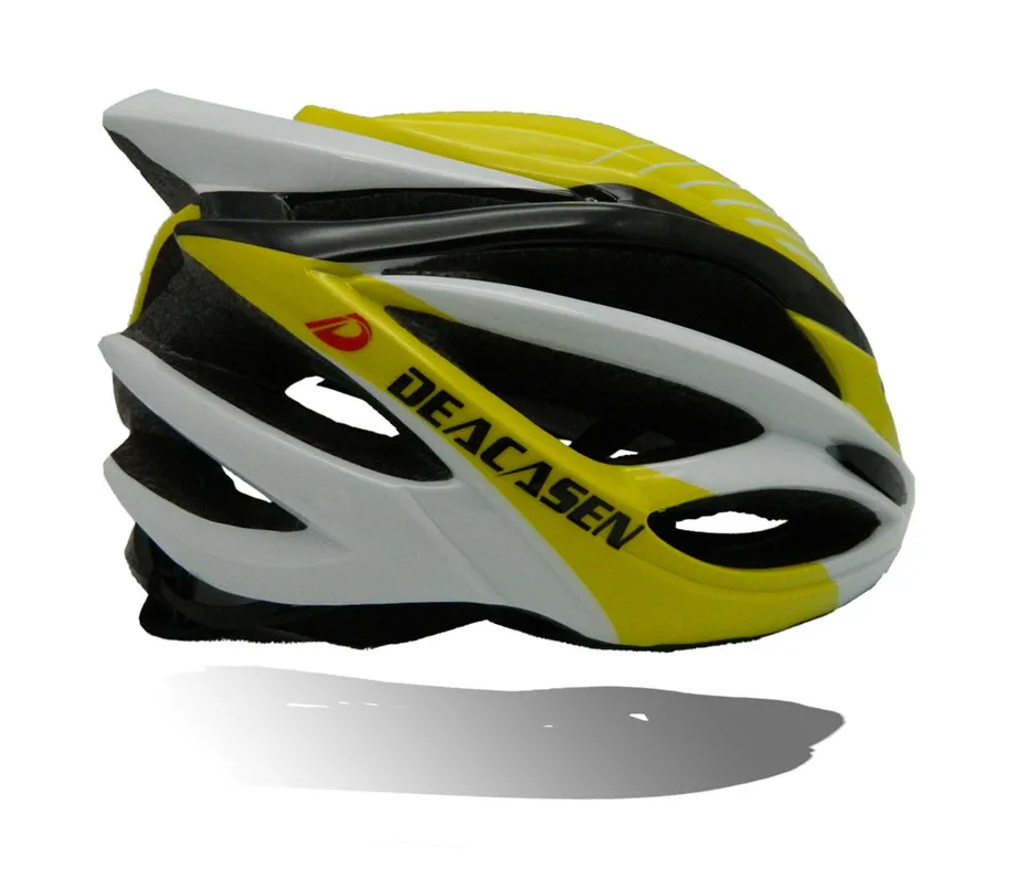 deacasn Велоспорт Шлем велосипед литой Горная дорога велосипед MTB Спорт защиты безопасности шлем - Цвет: Цвет: желтый