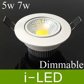 

High Power Cob LED Ceiling Downlight COB light source 5W 7W 700lm white shell led spot light bulb lamp 110v 220v UL SAA CE