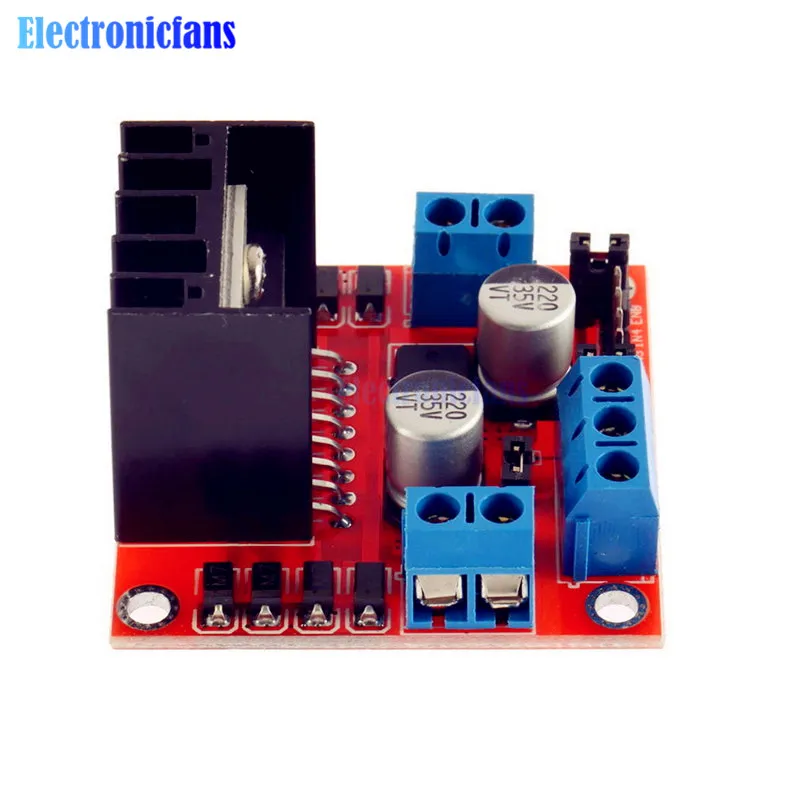 1 шт. двойной H Мост постоянного тока Драйвер шагового двигателя плата контроллера Модуль L298N для Arduino двухканальный