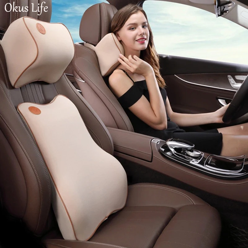 

Soft Auto Car Neck Pillow Auto Support Memory Foam Headrest Universal Support For Travel Office Home Car Gift Set for toyota bmw