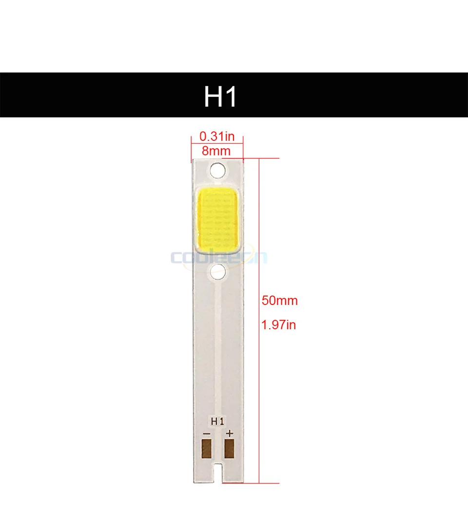 10pcslot H1 H7 COB LED Light H4 Hi-Lo Beam C6 Car Bulb Lighting Source 9005 9006 LED Lamp COB Chip for C6 Auto Lights 6500K (2)