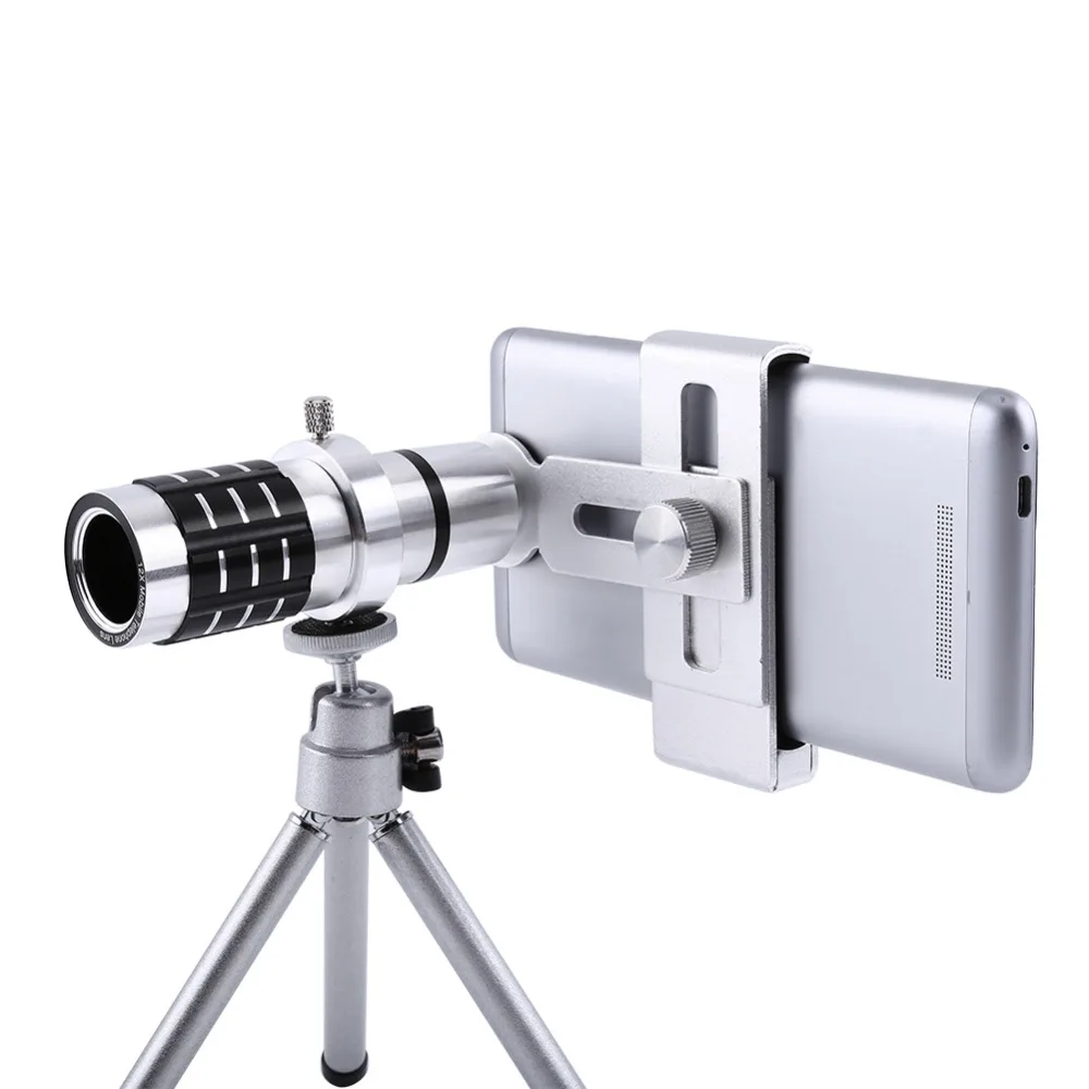 UVR мобильный телефон телеобъектив 12X зум оптический телескоп объектив камеры с клипсами для iphone 4S 5S 6S 7 все телефон без темного угла