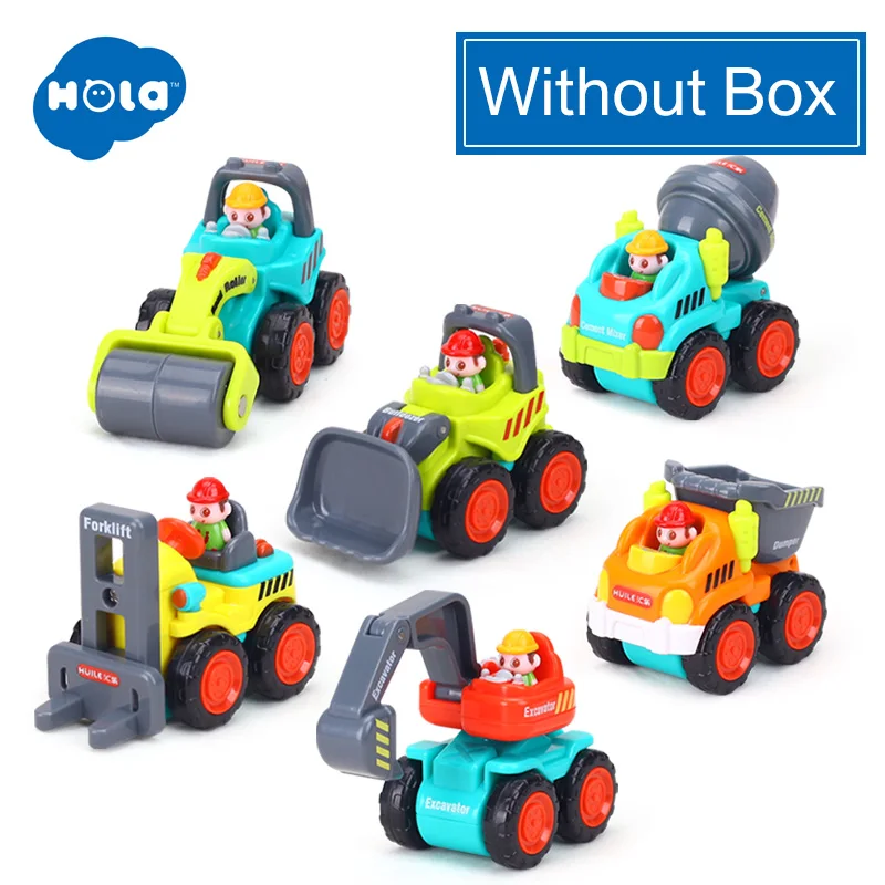 HOLA 3116C детские игрушки строительная машина автомобили-погрузчик, бульдозер, дорожный каток, экскаватор, самосвал, трактор игрушки для мальчика - Цвет: WITHOUT BOX
