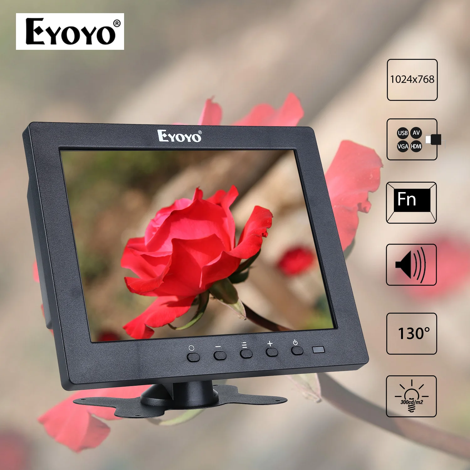 Eyoyo s801t Мониторы 8 "12 мс 1024x768 ЖК-дисплей Экран Дисплей с BNC/HDML Выход встроенные громкоговорители для видеонаблюдения портативных ПК dvr Камера