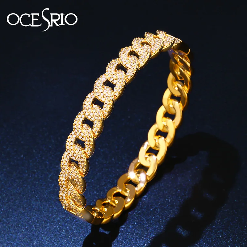 

OCESRIO Brand Dubai Gold Bangle Bracelet High Quality Cubic Zirconia CZ Knot Bracelets Woman Dubai Gold Jewellery brt-a75