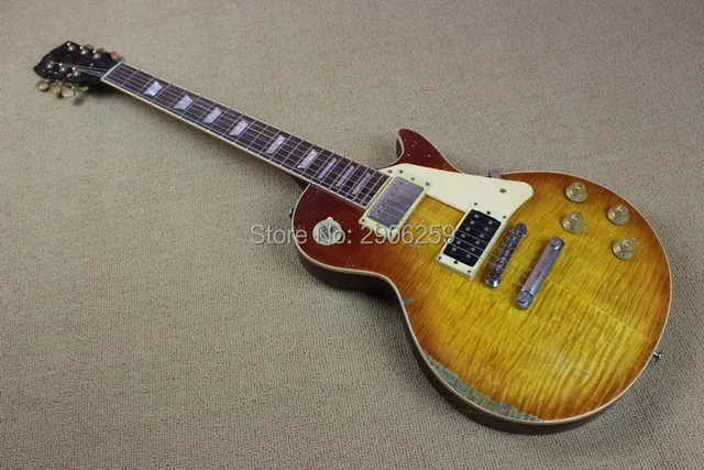 Custom Shop LP 100 Handmade Relic Guitarone Piece Neck And One Body Custom Shop LP 100 Handmade Relic Guitarone Piece Neck And One Body