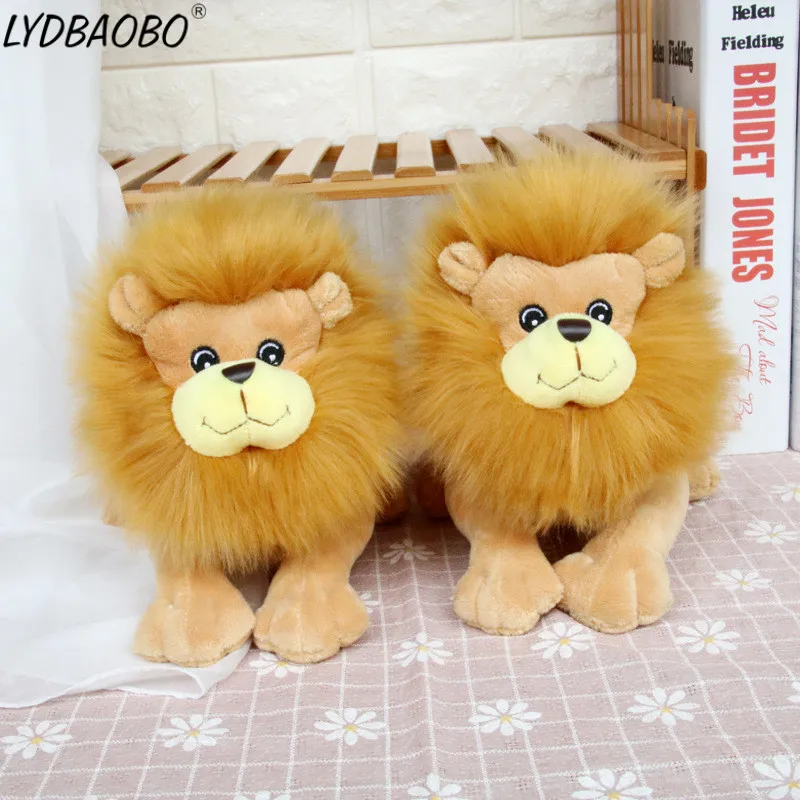 LYDBAOBO 1PC 20CM Kawaii Lion Plush Simulation Animal Lion Doll Soft Pillow Toys Kids Hand Toy Children Cute Birthday Gifts Doll
