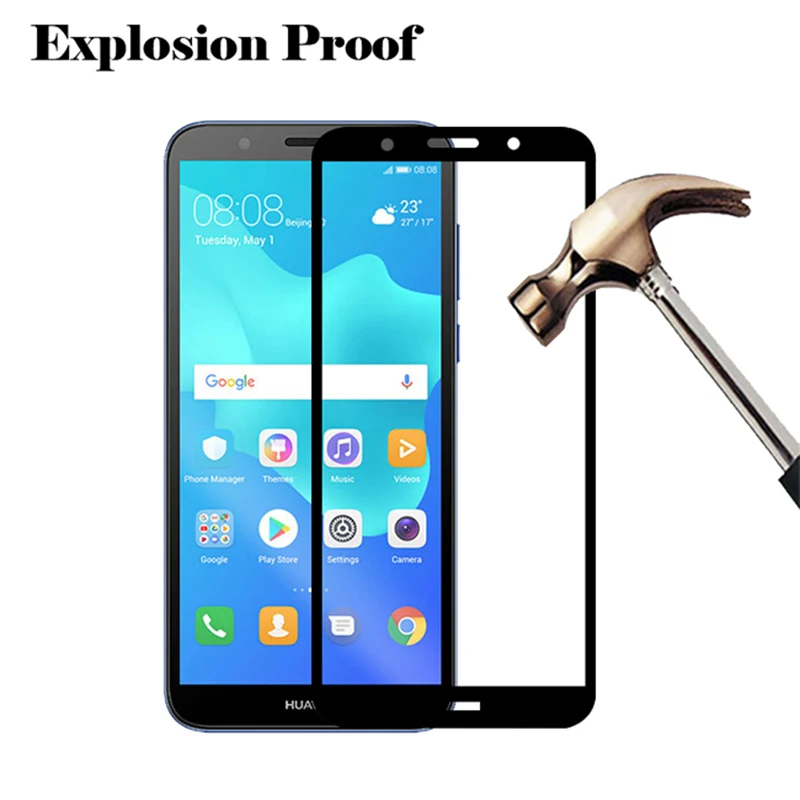 Закаленное Стекло для huawei y5 prime 9 h полное покрытие Экран Protector glas безопасности на для huawe 8e lite 5,45 дюймовая защитная пленка