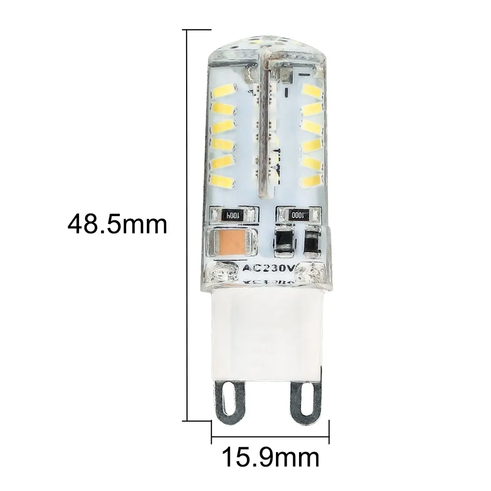 1 шт G9 светодиодный светильник без мерцания AC110V 3014SMD 5 Вт Светодиодный лампочки 350LM очень яркая люстра светодиодный свет заменить 30 W галогенная лампа - Испускаемый цвет: Тёплый белый