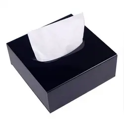 Deluxe черный квадрат акриловые столешницей ткани коробка для хранения Организатор держатель покрытие автомобиля ткани лоток